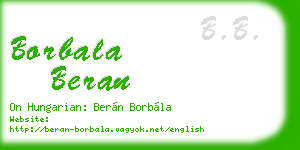 borbala beran business card
