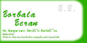 borbala beran business card